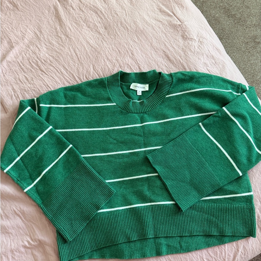 Green Striped Sweater